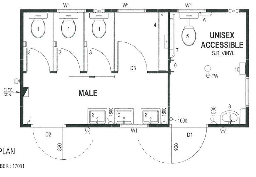Unisex Accessible with Male Ablution 6.0mx3.0m